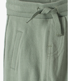 pantalon bebe garcon en maille avec ceinture bord-cote vertC199801_2