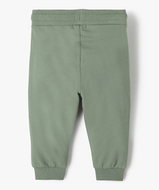 pantalon de jogging avec ceinture bord-cote bebe garcon vert joggingsC199801_3