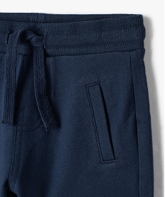 short bebe garcon en maille avec ceinture bord-cote bleu shortsC200101_2
