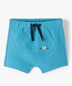 GEMO Short bébé garçon en maille texturée Bleu