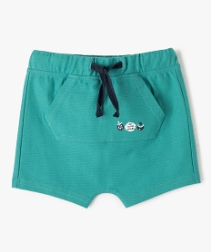 short bebe garcon en maille texturee vert shortsC200501_1