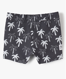 bermuda bebe garcon en jersey imprime palmiers a taille elastiquee noir shortsC200601_3