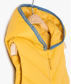 blouson bebe garcon sans manches avec capuche jaune manteaux blousonsC201101_2