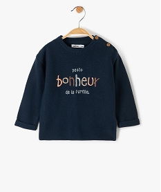 pull bebe garcon avec message brode bleuC202601_1