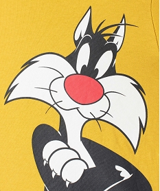 tee-shirt bebe a manches courtes imprime titi gros minet - looney tunes jauneC203301_2