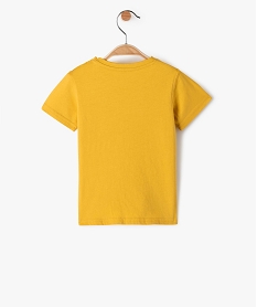 tee-shirt bebe garcon avec inscription devant jaune tee-shirts manches courtesC203901_3