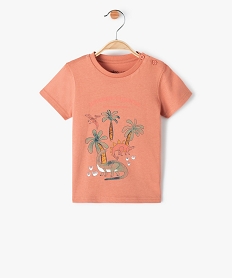 tee-shirt bebe garcon avec motif orangeC204301_1