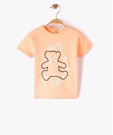 GEMO Tee-shirt bébé garçon à manches courtes imprimé - LuluCastagnette Orange