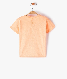 tee-shirt bebe garcon a manches courtes imprime - lulucastagnette orange tee-shirts manches courtesC204901_3