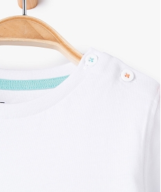tee-shirt bebe garcon a manches courtes a motif blancC205201_2