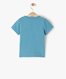 tee-shirt bebe garcon a manches courtes motif fantaisie bleuC205701_3