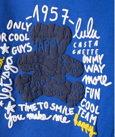 tee-shirt bebe garcon imprime a decoupes originales - lulu castagnette bleuC205901_2