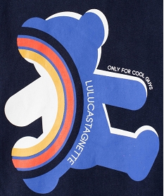 tee-shirt bebe garcon imprime a decoupes originales - lulu castagnette bleuC206001_2