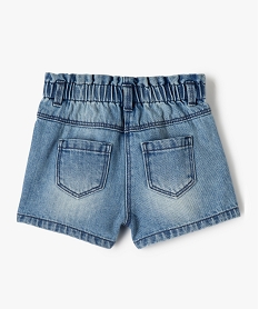 short bebe fille en jean avec ceinture elastiquee gris shortsC209301_3