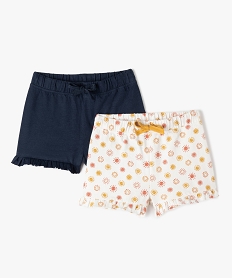 short bebe fille avec volant dans le bas (lot de 2) beigeC209601_1