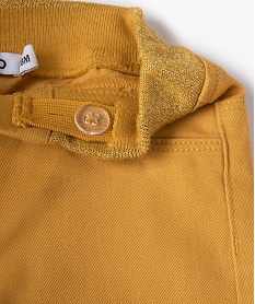jegging bebe fille a taille reglable et ceinture pailletee jaune pantalonsC211301_2