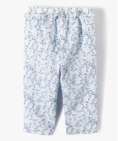 pantalon bebe fille en coton leger a fleurs bleu pantalonsC211701_3
