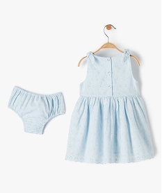 ensemble bebe fille 2 pieces   robe bloomer en dentelle anglaise bleuC214301_4