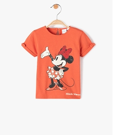 GEMO Tee-shirt bébé fille avec motifs Minnie - Disney Orange