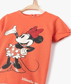 tee-shirt bebe fille avec motifs minnie - disney orangeC216801_2