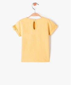 tee-shirt bebe fille avec motifs minnie - disney jaune tee-shirts manches courtesC217001_3