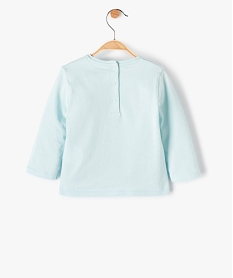 tee-shirt bebe fille avec motif fleuri en relief bleuC217601_3