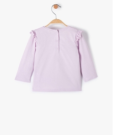 tee-shirt bebe fille a volants et details irises - lulu castagnette violetC217701_3