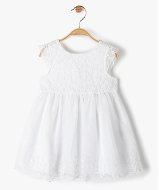 robe de ceremonie bebe fille en tulle blancC219901_1