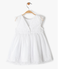 robe de ceremonie bebe fille en tulle blancC219901_3
