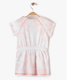 robe bebe fille en maille tie-and-dye - camps united roseC220101_3
