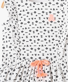 robe bebe fille imprimee avec volants - lulucastagnette beige robesC220201_2