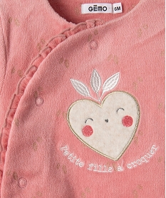 pyjama bebe fille en velours avec motifs pailletes roseC222901_3