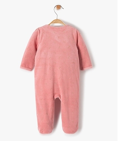 pyjama bebe fille en velours avec motifs pailletes rose pyjamas veloursC222901_4