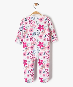 pyjama dors-bien bebe fille a motifs fleuris avec ouverture sur l’avant beige pyjamas ouverture devantC223501_3
