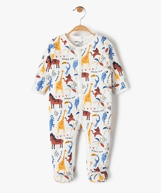 GEMO Pyjama dors-bien bébé imprimé avec ouverture sur lavant Beige