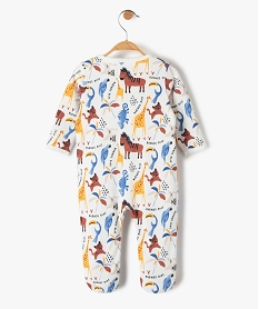 pyjama dors-bien bebe imprime avec ouverture sur lavant beigeC223601_3