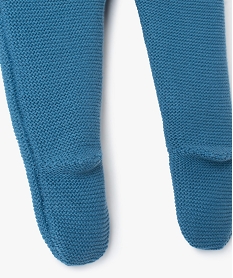 pantalon bebe a pieds en maille tricotee - lulu castagnette bleuC226001_2