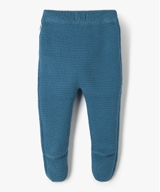 pantalon bebe a pieds en maille tricotee - lulu castagnette bleuC226001_3