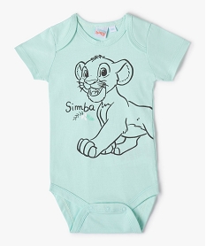 GEMO Body bébé à manches courtes avec motif Le Roi Lion - Disney Vert