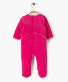 pyjama bebe en velours avec inscription violet pyjamas veloursC228401_4