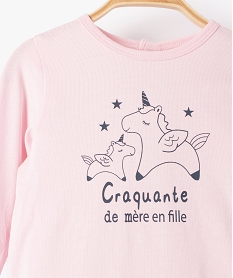 pyjama bebe en jersey imprime a pont-dos rose pyjamas et dors bienC228501_2