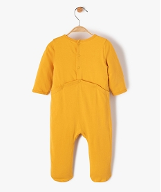 pyjama bebe en jersey imprime a pond-dos jauneC228601_4