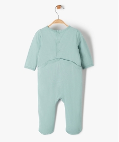 pyjama bebe en jersey imprime a pond-dos vert pyjamas et dors bienC228701_3