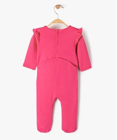 pyjama dors-bien bebe avec motif et volants aux epaules rose pyjamas et dors bienC229101_3