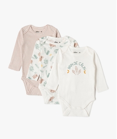 body bebe a manches longues imprimes (lot de 3) blancC230301_4
