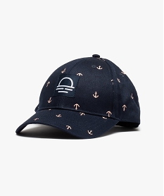 GEMO Casquette homme à motifs ancres marines Bleu