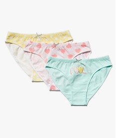 GEMO Culottes fille imprimées avec nœud pailleté (lot de 3) Multicolore