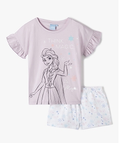 GEMO Pyjashort fille à manches courtes La Reine des Neiges - Disney Violet