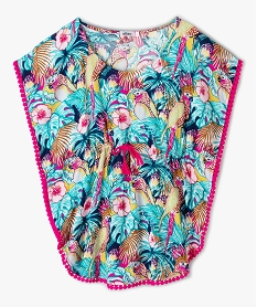robe de plage fille a motifs tropicaux imprimeC237801_2