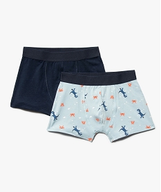 boxers garcon uni et imprime (lot de 2) multicoloreC238101_2
